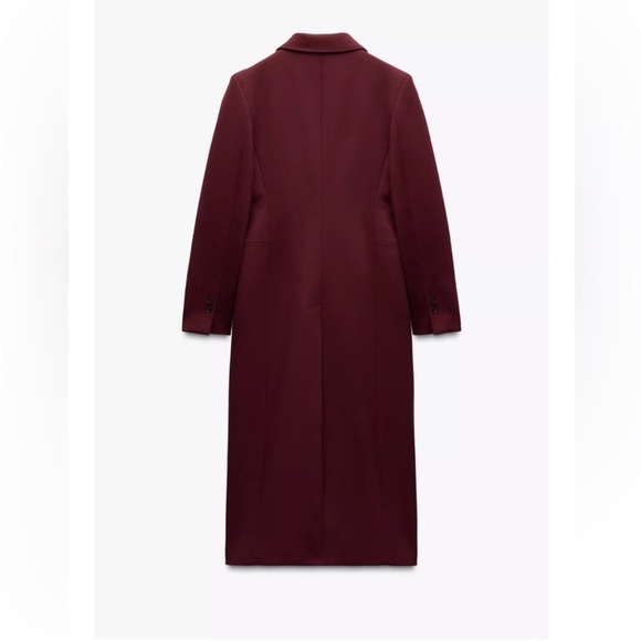 Zara Women's Burgundy Coat - NWT - Picture 2 of 3